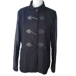 Jacket Coat Route 66 Vegan Wool Black Winter Peacoat Women's WOMAN'S Large